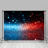 Aperturee - Aperturee Blurred Red Blue Shiny Photography Studio Backdrop